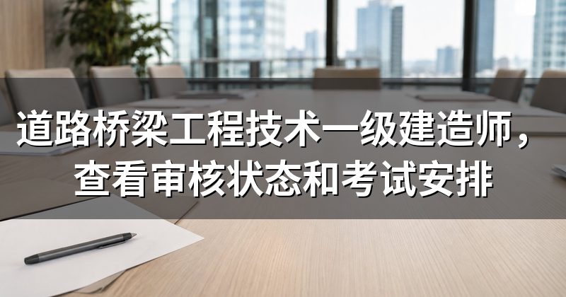 道路桥梁工程技术一级建造师,查看审核状态和考试安排