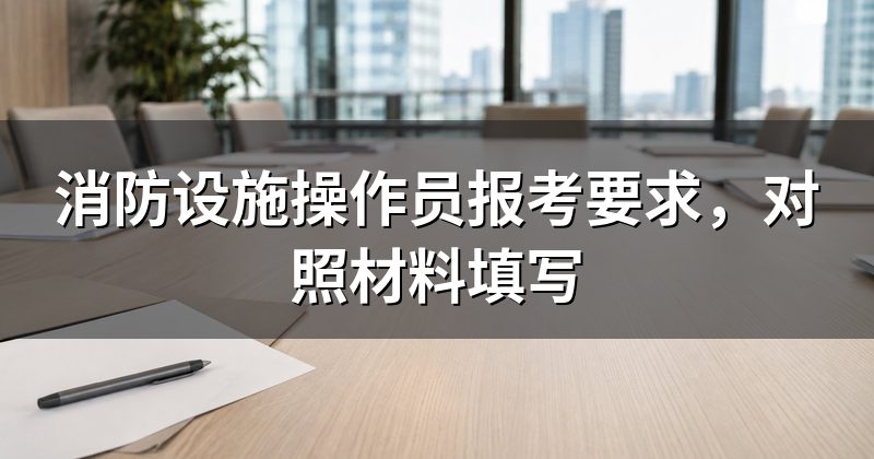 消防设施操作员报考要求,对照材料填写