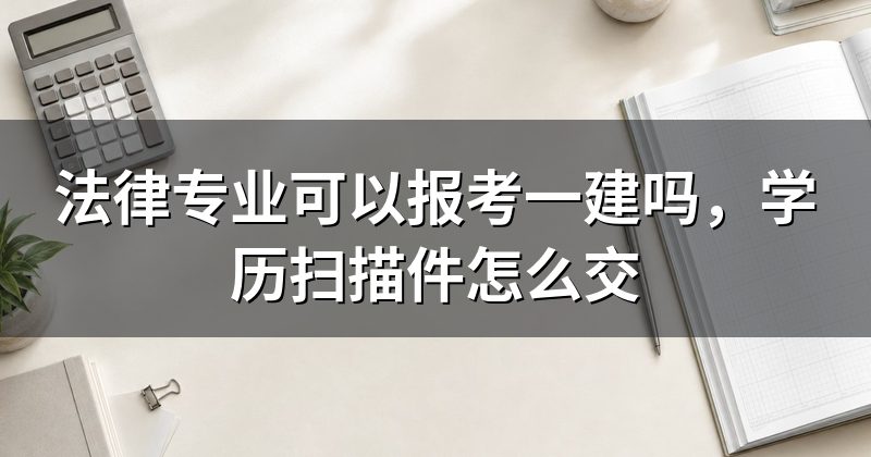 法律专业可以报考一建吗，学历扫描件怎么交