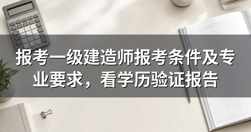 报考一级建造师报考条件及专业要求,看学历验证报告