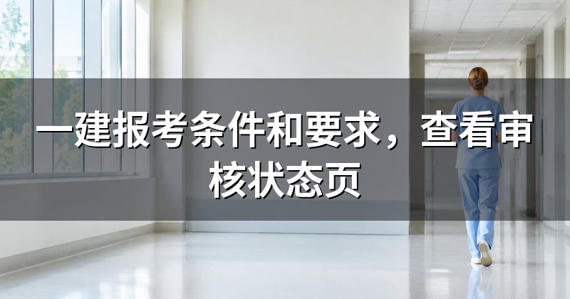 一建报考条件和要求，查看审核状态页