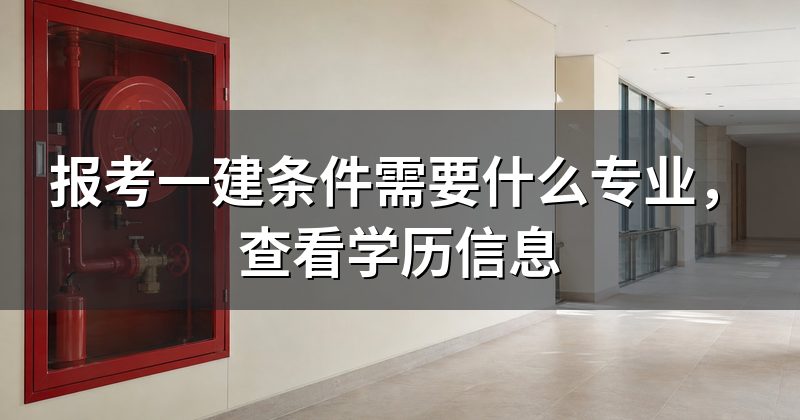报考一建条件需要什么专业,查看学历信息