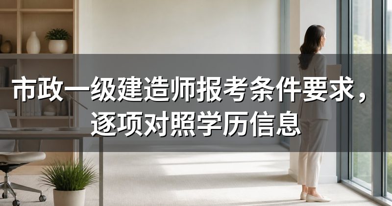 市政一级建造师报考条件要求,逐项对照学历信息