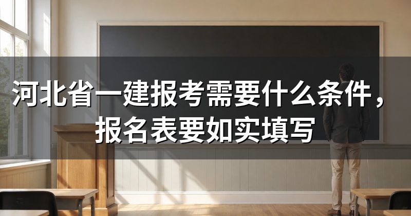 河北省一建报考需要什么条件,报名表要如实填写