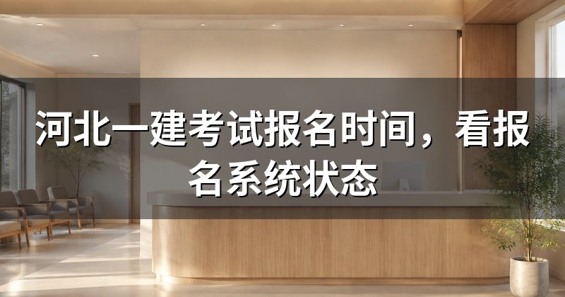 河北一建考试报名时间,看报名系统状态