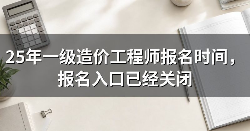 25年一级造价工程师报名时间，报名入口已经关闭
