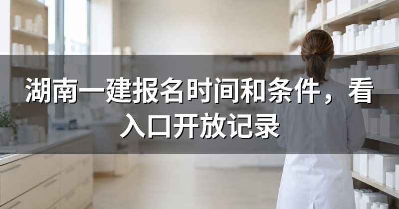 湖南一建报名时间和条件,看入口开放记录