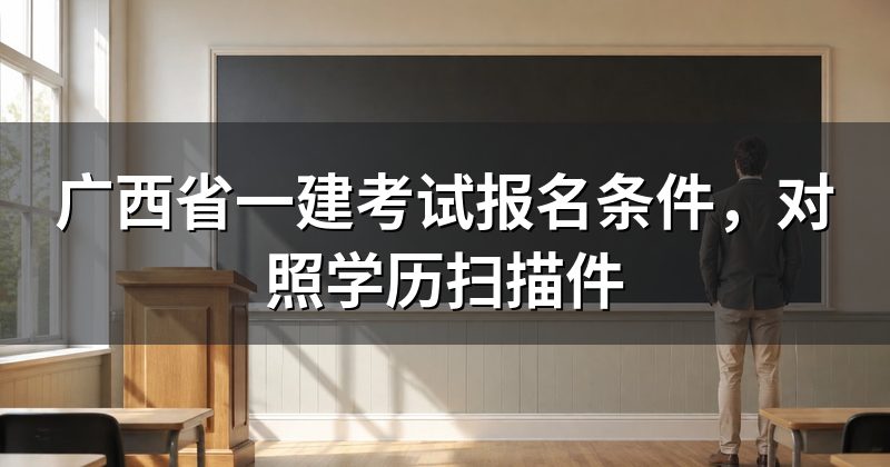 广西省一建考试报名条件，对照学历扫描件