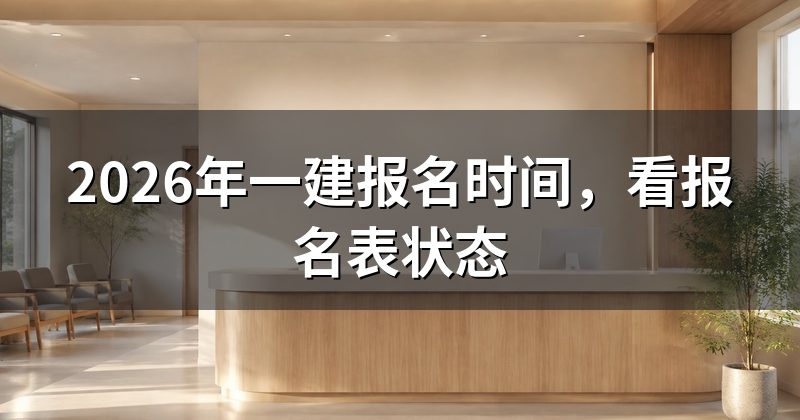2026年一建报名时间,看报名表状态