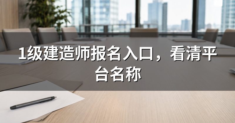 1级建造师报名入口,看清平台名称