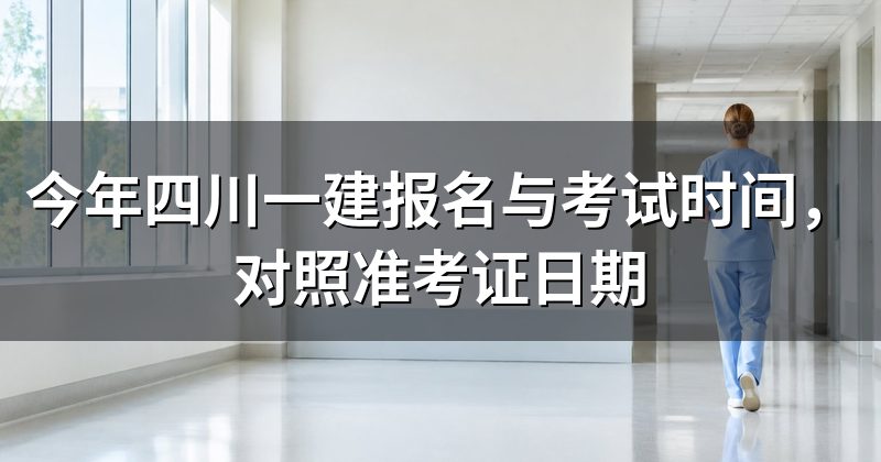 今年四川一建报名与考试时间,对照准考证日期