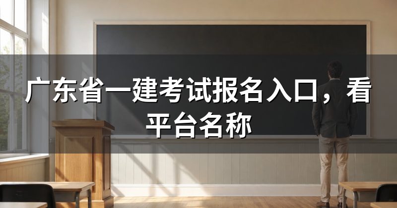 广东省一建考试报名入口,看平台名称
