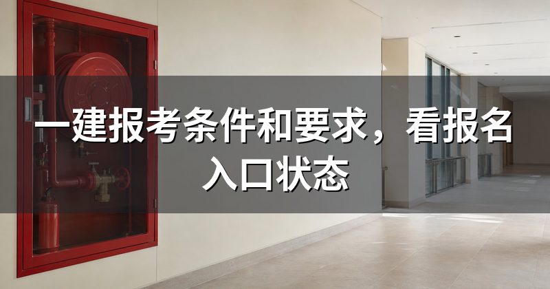 一建报考条件和要求，看报名入口状态