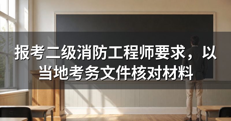 报考二级消防工程师要求,以当地考务文件核对材料