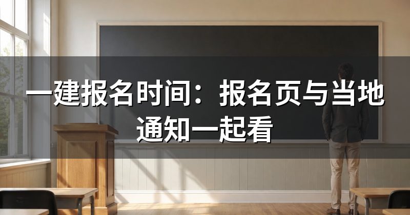 一建报名时间：报名页与当地通知一起看
