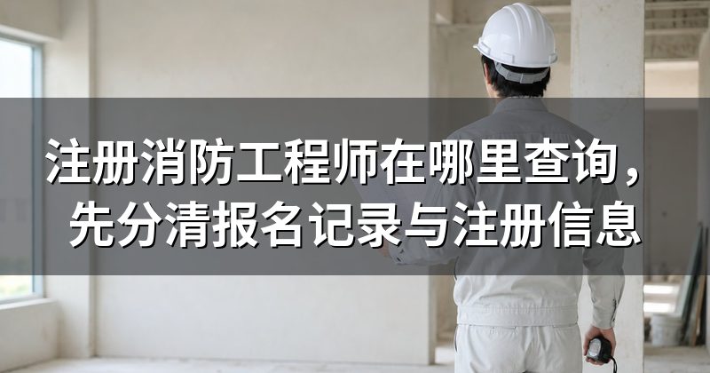 注册消防工程师在哪里查询,先分清报名记录与注册信息