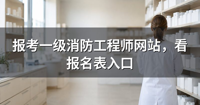 报考一级消防工程师网站,看报名表入口