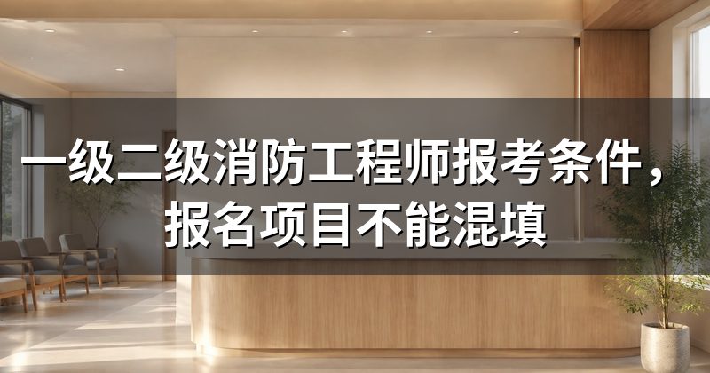 一级二级消防工程师报考条件，报名项目不能混填