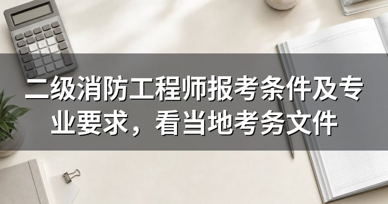 二级消防工程师报考条件及专业要求,看当地考务文件