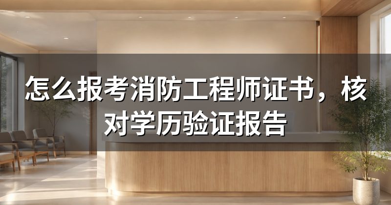 怎么报考消防工程师证书,核对学历验证报告