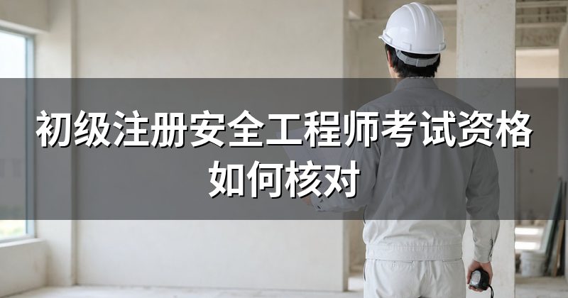 初级注册安全工程师考试资格如何核对