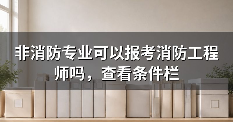 非消防专业可以报考消防工程师吗,查看条件栏