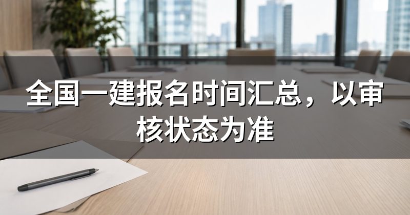 全国一建报名时间汇总,以审核状态为准