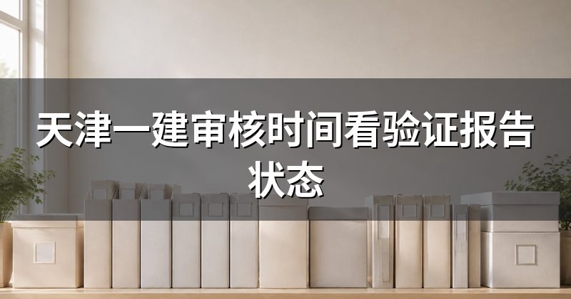 天津一建审核时间看验证报告状态