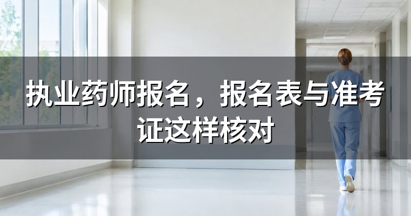 执业药师报名,报名表与准考证这样核对