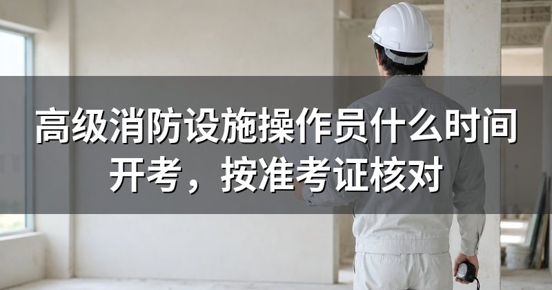 高级消防设施操作员什么时间开考,按准考证核对