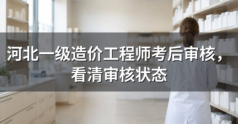 河北一级造价工程师考后审核，看清审核状态