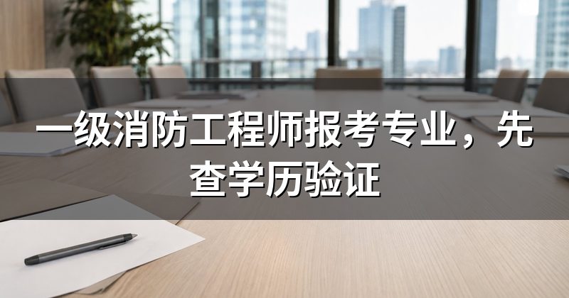 一级消防工程师报考专业,先查学历验证