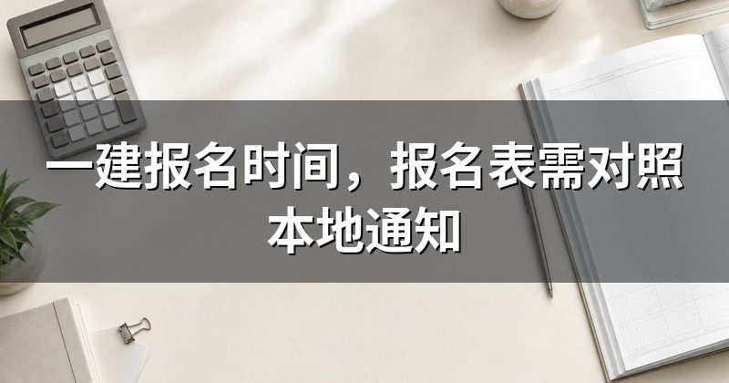 一建报名时间，报名表需对照本地通知