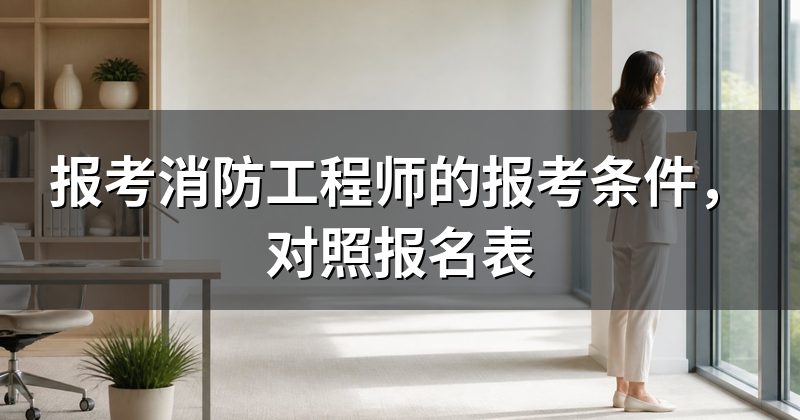 报考消防工程师的报考条件，对照报名表