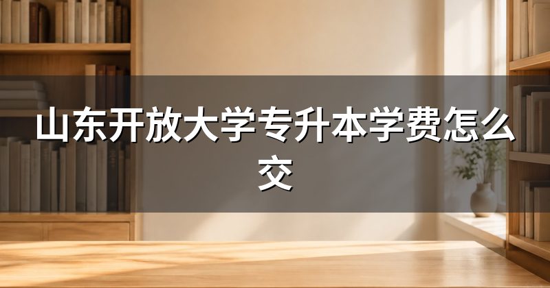 山东开放大学专升本学费怎么交