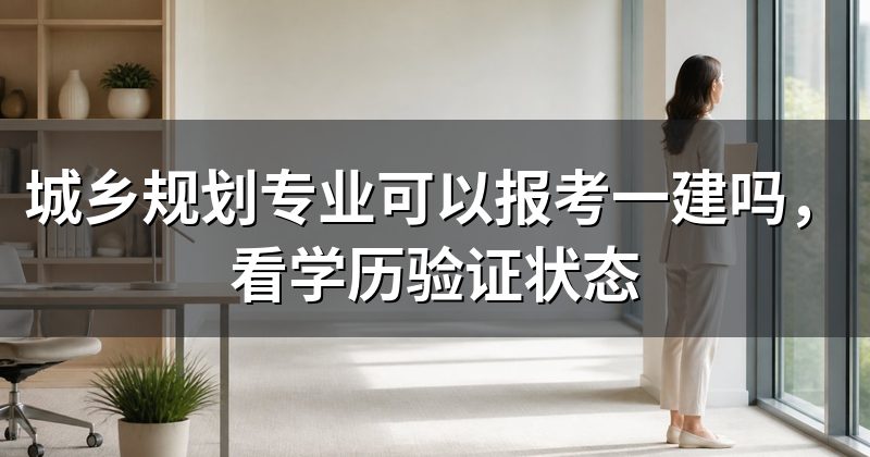 城乡规划专业可以报考一建吗，看学历验证状态