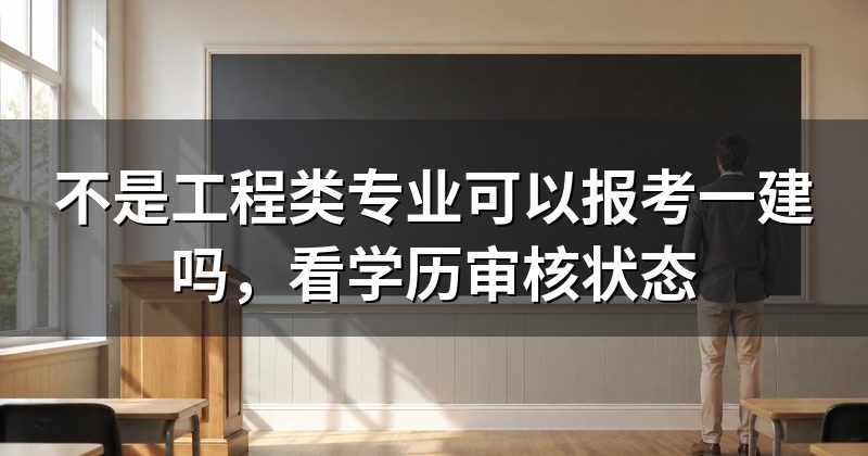 不是工程类专业可以报考一建吗，看学历审核状态