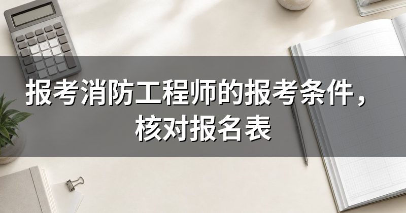 报考消防工程师的报考条件,核对报名表