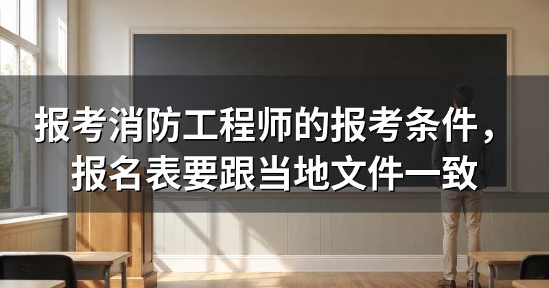 报考消防工程师的报考条件,报名表要跟当地文件一致
