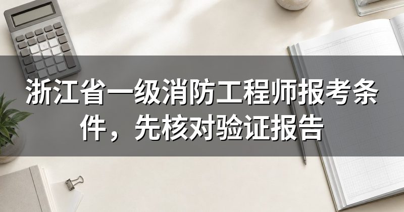 浙江省一级消防工程师报考条件,先核对验证报告