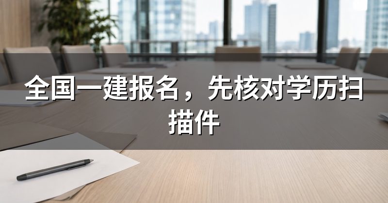 全国一建报名,先核对学历扫描件