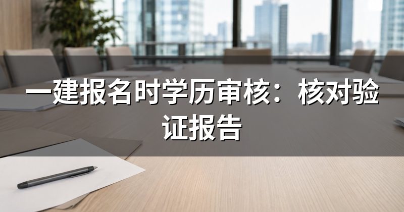 一建报名时学历审核：核对验证报告