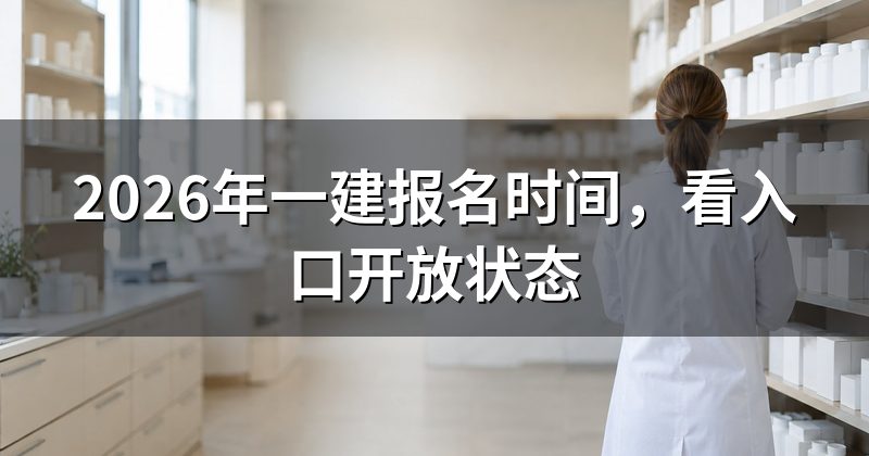 2026年一建报名时间,看入口开放状态