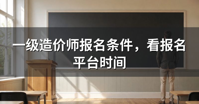 一级造价师报名条件,看报名平台时间