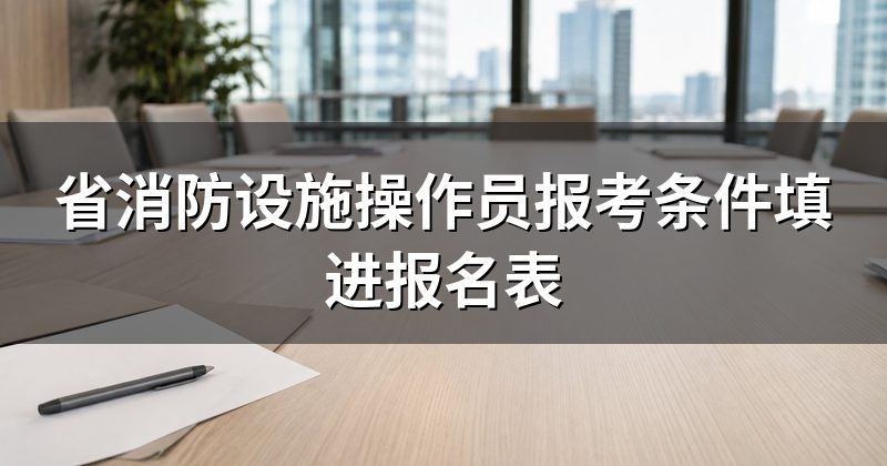 省消防设施操作员报考条件填进报名表