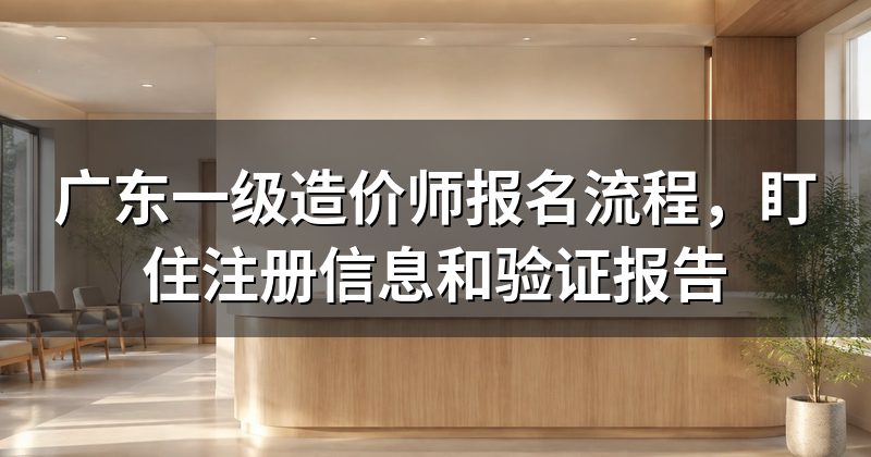 广东一级造价师报名流程,盯住注册信息和验证报告