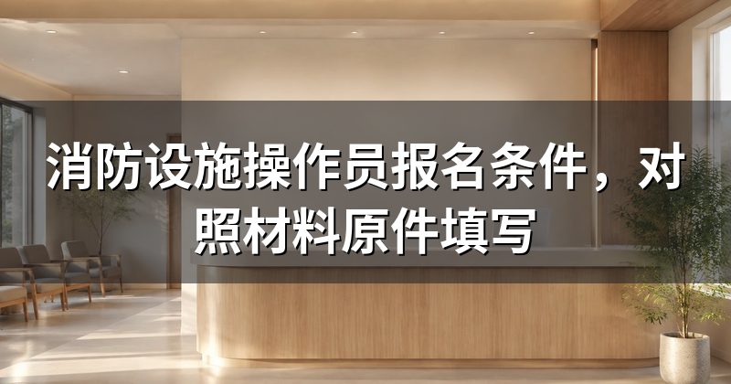 消防设施操作员报名条件,对照材料原件填写