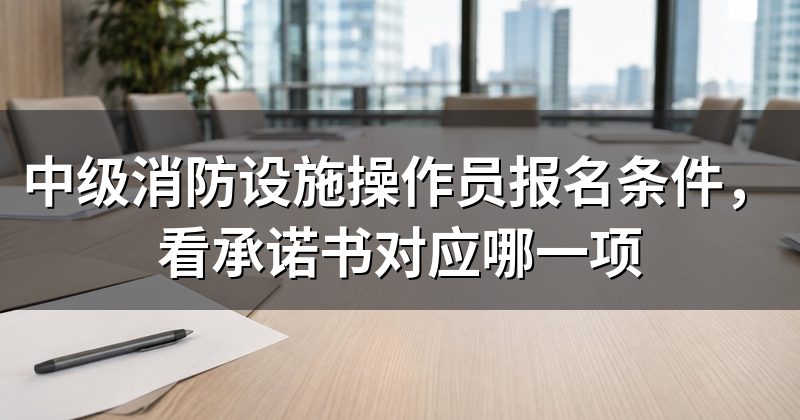 中级消防设施操作员报名条件,看承诺书对应哪一项