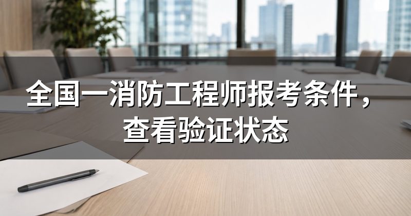 全国一消防工程师报考条件，查看验证状态