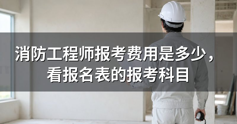 消防工程师报考费用是多少，看报名表的报考科目